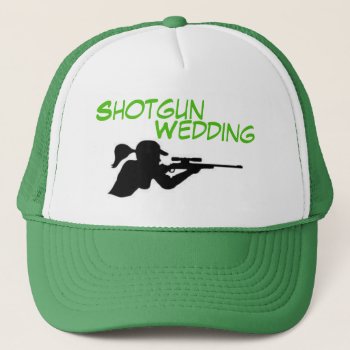 Shotgun Wedding Trucker Hat by KraftyKays at Zazzle