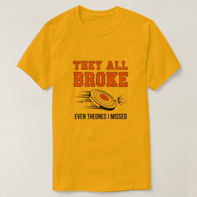 ShotgunSkeetTrap Clay Pigeon Shooting Vintage T-Shirt (Design Front)
