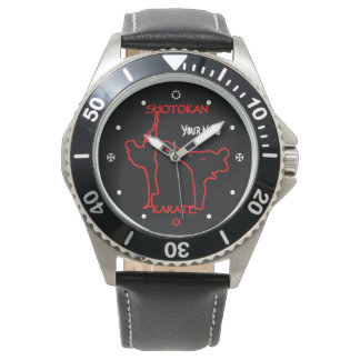 Shotokan Karate Black Belt Custom Name Watch