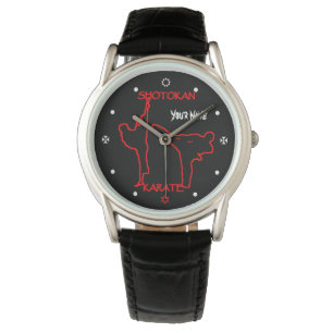Shotokan Karate Black Belt Custom Name Watch