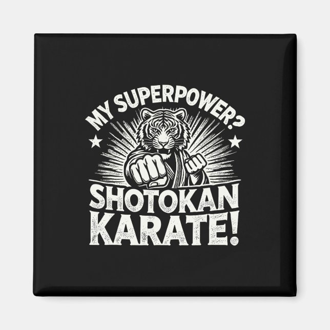 Shotokan Karate Fighter Martial Arts Tiger Funny K Magnet (Front)