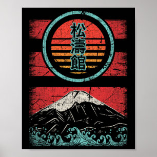 Shotokan Karate Kanji Retro 80s Style Poster