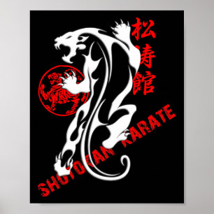 Shotokan Karate Tiger Prowess - Martial Arts Budo  Poster