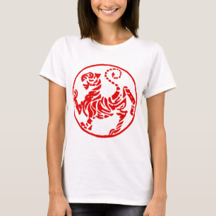 Shotokan Red Rising Sun Tiger Japanese Karate T-Shirt