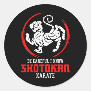 Shotokan Symbol Training Be Careful Instructor Sho Classic Round Sticker