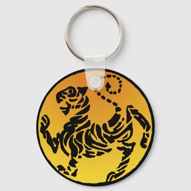 Shotokan Tiger - Gold Keychain (Front)