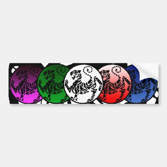 SHOTOKAN TIGER Stunning Multicolor Bumper Sticker (Front)