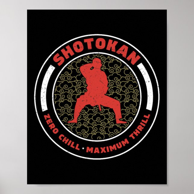 Shotokan Zero Chill Maximum Thrill Funny Shotokan  Poster (Front)