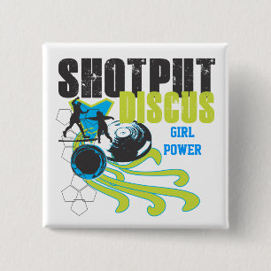 Shotput and Discus - Girl Power button