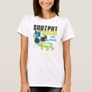 Shotput And Discus - Girl Power Hoodie T-shirt by graphically_yours at Zazzle