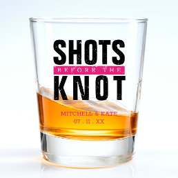 Shots Before the Knot Pink Bachelorette Party Shot Glass