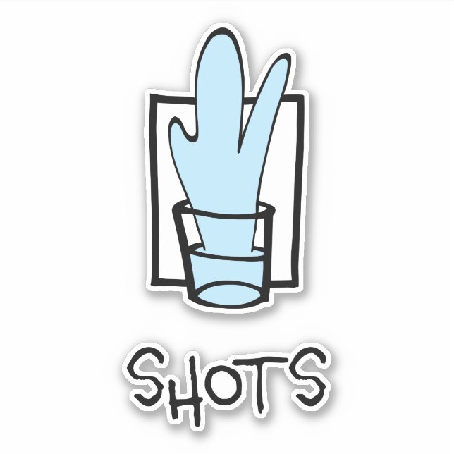 Shots Custom-Cut Vinyl Sticker (Front)