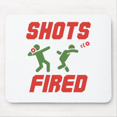 Shots Fired Funny Shot Put Track and Field Mouse Pad