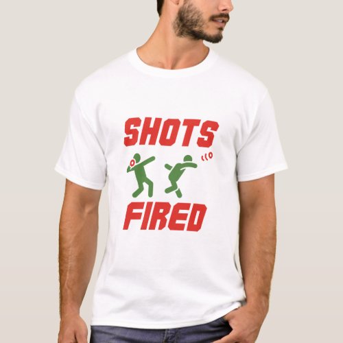 Shots Fired Funny Shot Put Track and Field T_Shirt