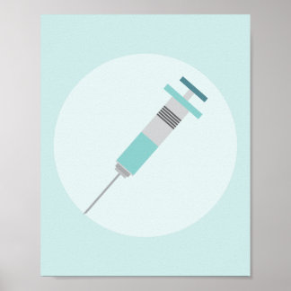 Shots, Immunizations Medical Graphic Art Poster