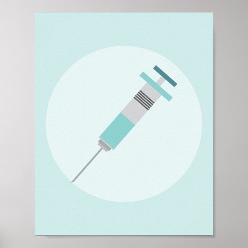 Shots Immunizations Medical Graphic Art Poster