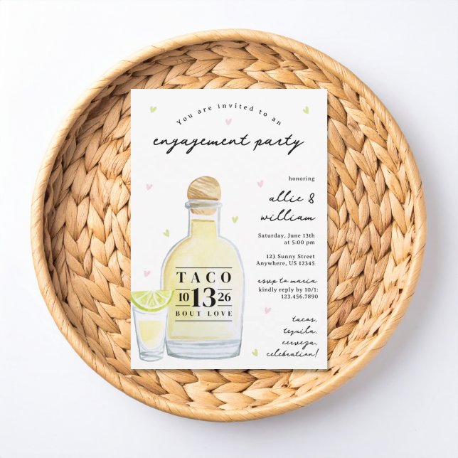 Shots to Love Tequila Engagement Party Invitation (Creator Uploaded)
