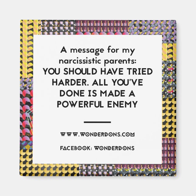 Should have tried harder fridge magnet (Front)