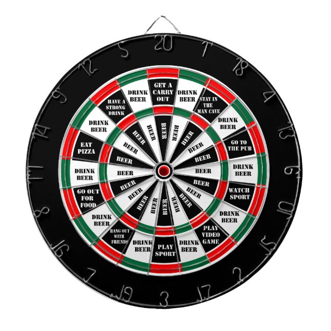 Should I have a beer - decision maker Dartboard With Darts (Front)