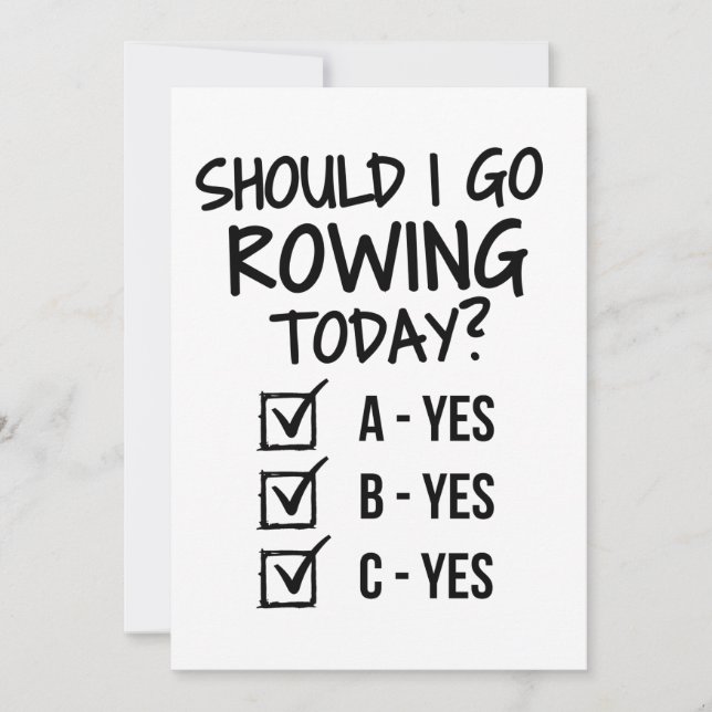 Should I play rowing today? Card (Front)