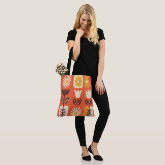 Shoulder bag, cloth, flower design tote bag