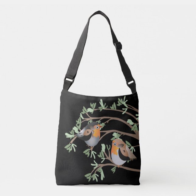 shoulder bag with a robins (Front)