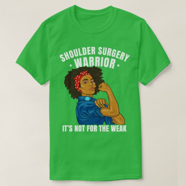 Shoulder Replacement African American Women Black T-Shirt (Design Front)