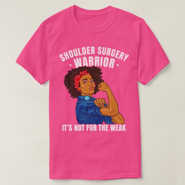 Shoulder Replacement African American Women Black T-Shirt (Design Front)