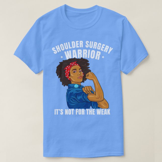 Shoulder Replacement African American Women Black T-Shirt (Design Front)