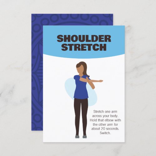 Shoulder Stretch _ Exercise Fitness Card