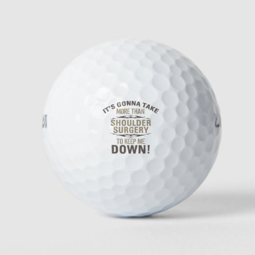 Shoulder Surgery Humor Golf Balls