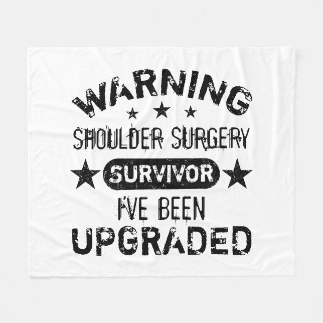 Shoulder Surgery Humor Upgraded Fleece Blanket (Front (Horizontal))