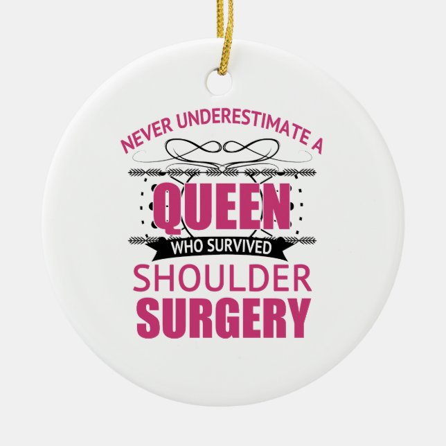Shoulder Surgery Recovery For Women Ceramic Ornament (Front)