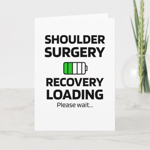 Shoulder Surgery Recovery  Shoulder Replacement Card