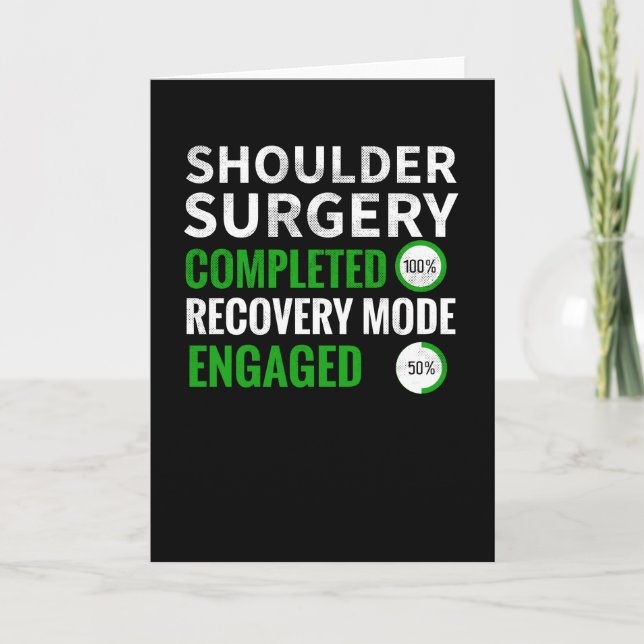 Shoulder Surgery Recovery | Shoulder Replacement Card (Front)