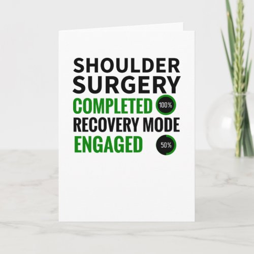 Shoulder Surgery Recovery  Shoulder Replacement Card