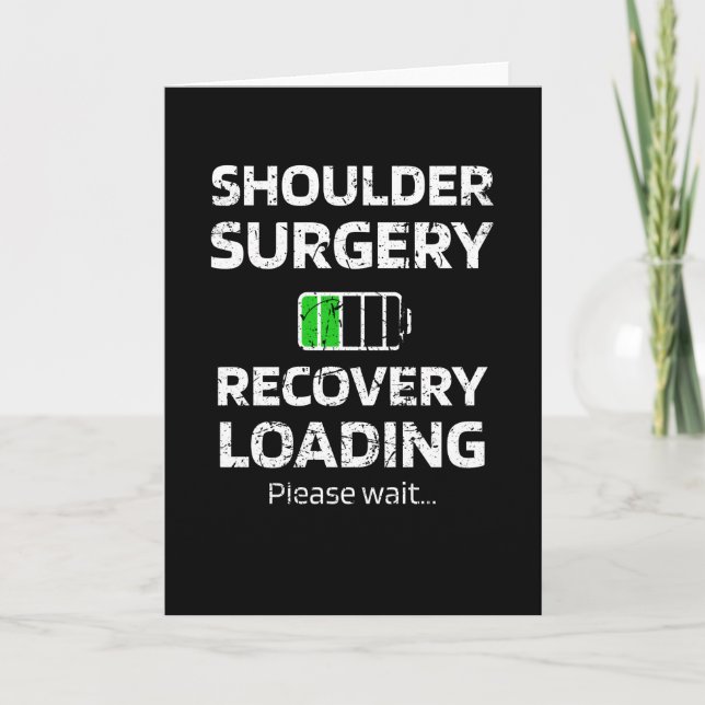 Shoulder Surgery Recovery | Shoulder Replacement Card (Front)