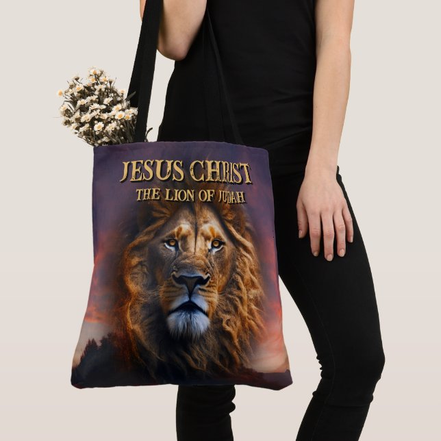 Shoulder Tote Bag Jesus Christ The Lion Of Judah (Close Up)