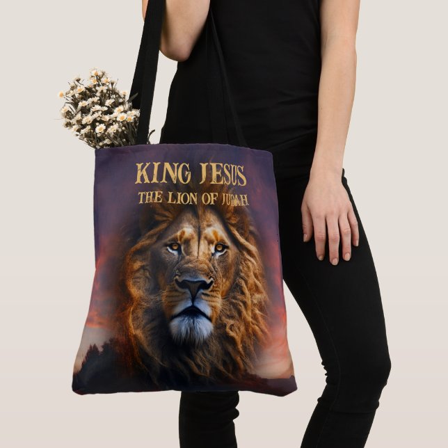 Shoulder Tote Bag King Jesus The Lion Of Judah (Close Up)