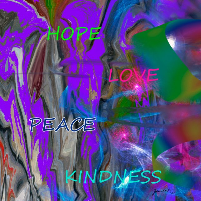 Shoulder Tote HOPE LOVE PEACE KINDNESS (Creator Uploaded)