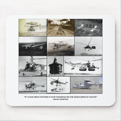 Shoulders of giants Helicopter Mouse Pad