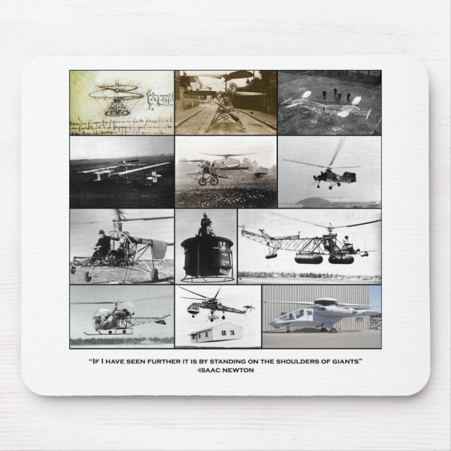 Shoulders of giants Helicopter Mouse Pad (Front)
