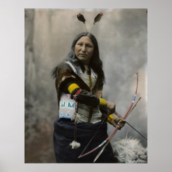 Shout At  Oglala Sioux  1899 - Vintage Poster by scenesfromthepast at Zazzle