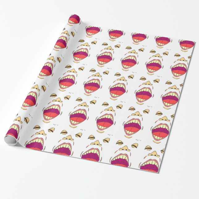 'Shout Color' Wrapping Paper (Unrolled)