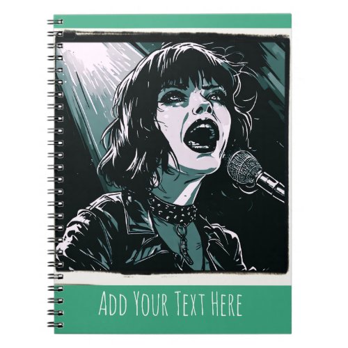 Shout It Out Loud Punk Rocker Retro Vintage Style Notebook