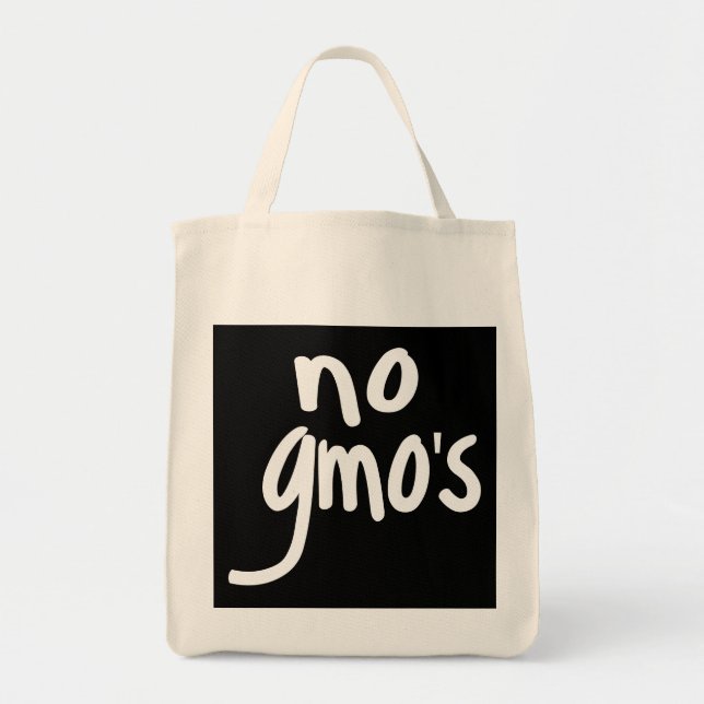Shout No GMO's Protect our Food on black Tote Bag (Front)