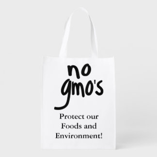 Shout No GMO's Protect our Food Reusable Grocery Bag