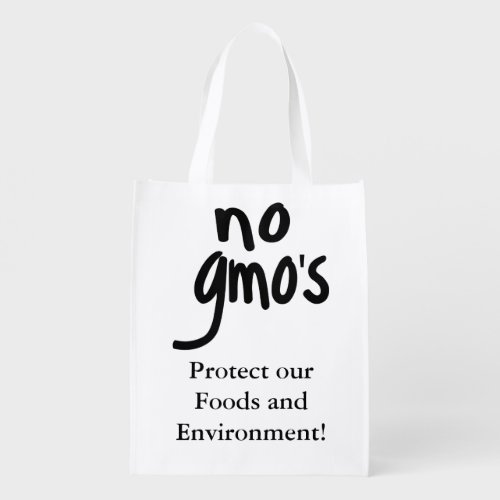 Shout No GMOs Protect our Food Reusable Grocery Bag