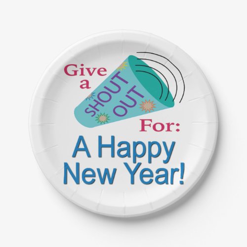 Shout Out for A Happy New Year Paper Plates