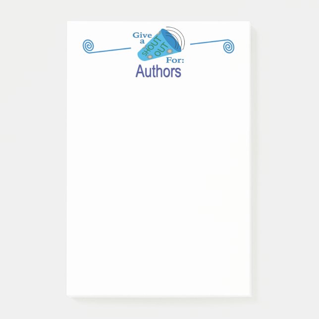 Shout Out for Authors Post-it Notes (Front)